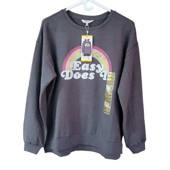 Wildfox "Easy Does It" Soft Statement Sweatshirt NWT - Picture 2 of 16